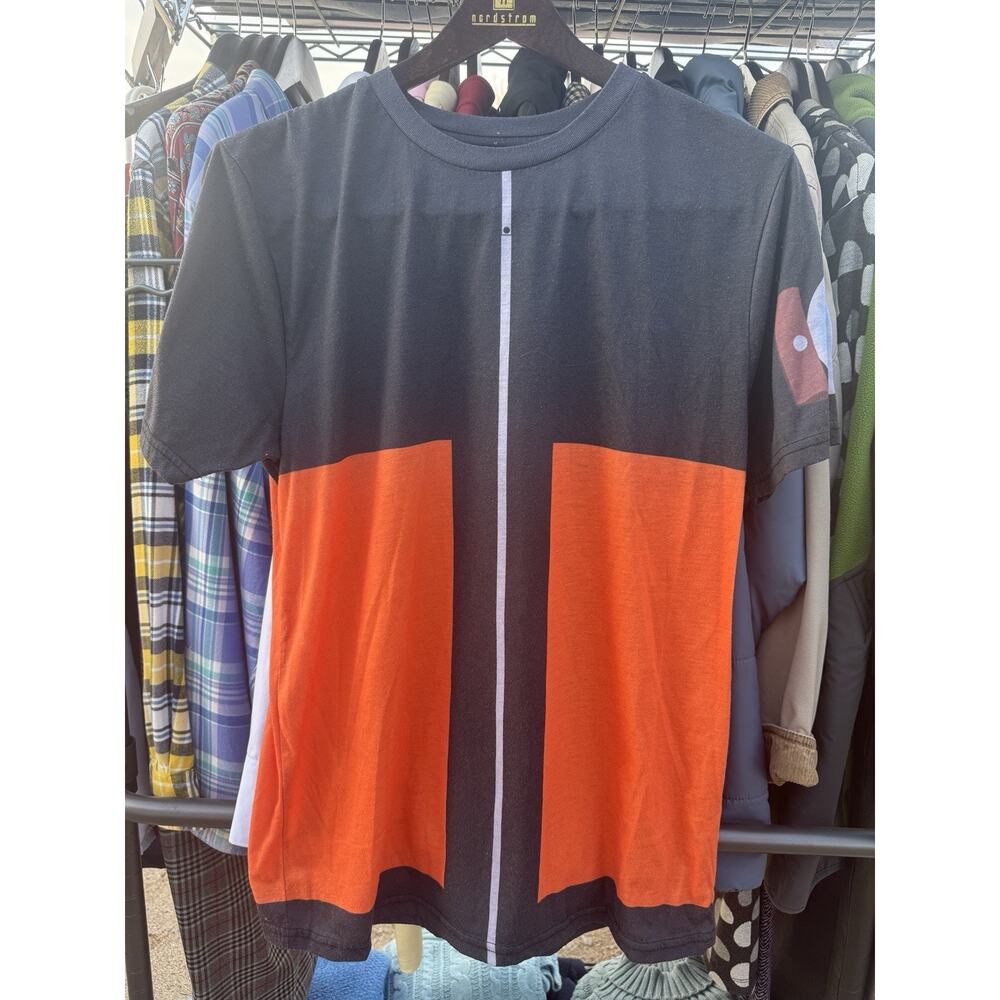 Naruto T-Shirt M Men's Shonen Jump Viz Shirt Black & Orange